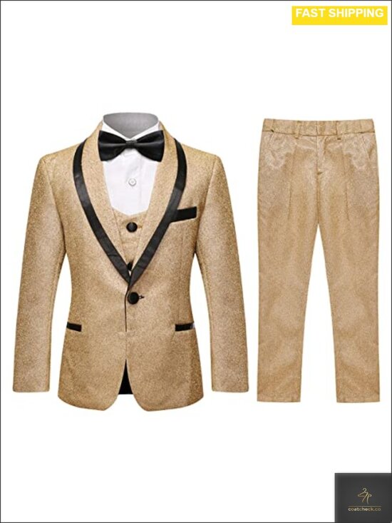 Other - Boys Formal Tuxedo Suit Set 3 Pieces Blazer Vest Pants